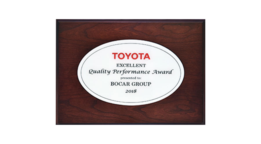 Premio Toyota al Rendimiento de Excelente Calidad Premio Toyota al Rendimiento de Excelente Calidad